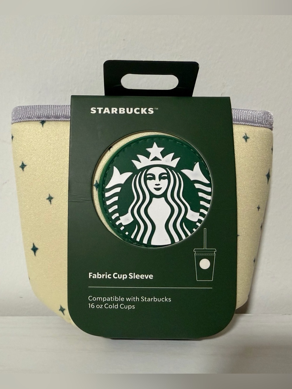 Disney Parks 2026 Starbucks Summertime Castle Mickey Ear Fabric Cup Sleeve 16 oz